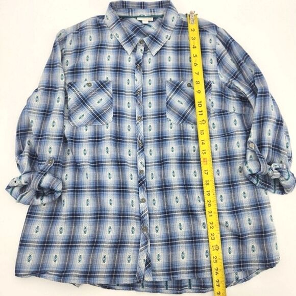 Westport 1962 Shirt Womens Size XLPlaid Button Up Flannel Western Southwestern - Picture 6 of 8
